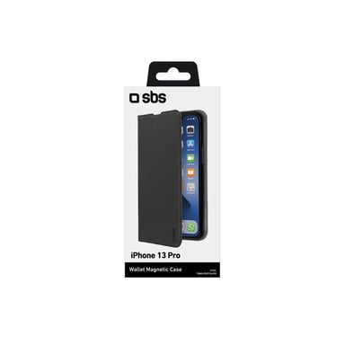 SBS TEBKLITEIP1361PK custodia protettiva per telefono cellulare con portafoglio Nero Apple iPhone 13 Pro