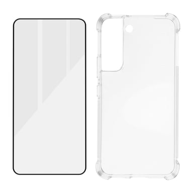Pack Protección Samsung Galaxy S22 Funda + Cristal Templado Transparente