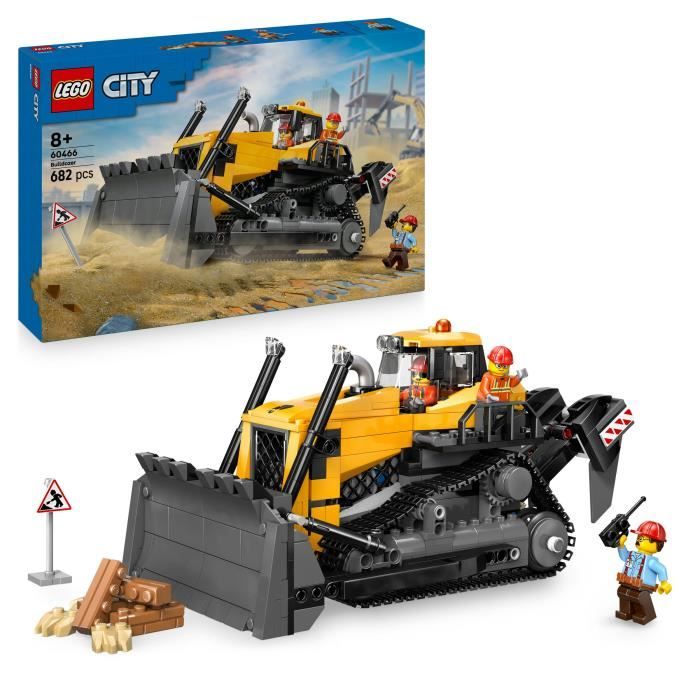 LEGO City Le Bulldozer Jaune Jouet de Chantier de Construction60466 LEGO - vue 5