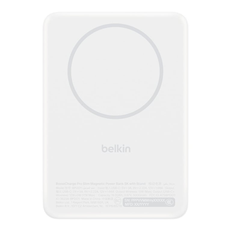 Powerbank Belkin BPD011HQWH 5000 mAh Cargement Sans Fil - vue 4