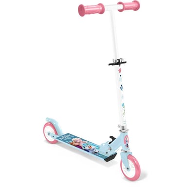 Patinete plegable REINA DE LAS NIEVES RN246042 altura ajustable plataforma de aluminio antideslizante Azul y rosa