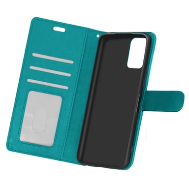 Étui pour Xiaomi Redmi Note 10 Pro Vintage Porte-carte Fonction Support Bleu Turquoise