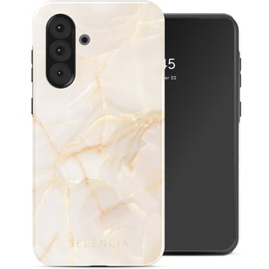 Selencia Coque arrière Vivid pour Samsung Galaxy A36 / A56 - Golden Beige Marble