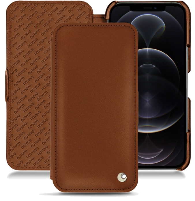 Housse cuir Apple iPhone 12 Pro - Rabat horizontalMarron