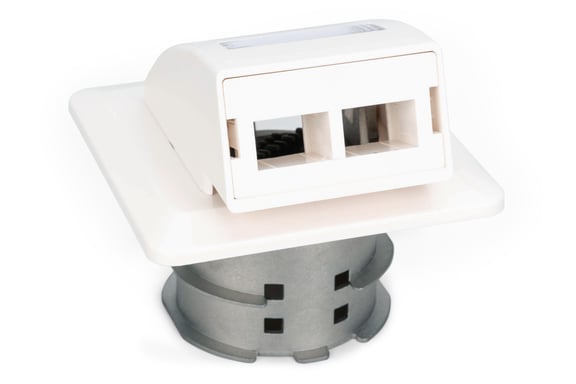 FTTH MOUNTED WALL SC+LC ADAPTER - MOUNTWALL-OUTLET SC+LC