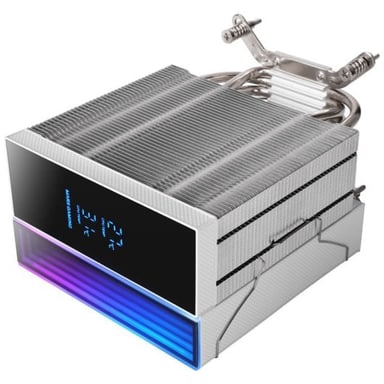 Mars Gaming Mcpu-lcd Dissipatore Cpu 300w Tdp 6x Heatpipes Ventola Argb 120mm Schermo Lcd Bianco
