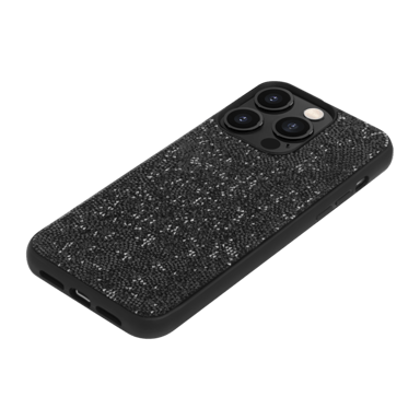 Custodia Bling Strass per Apple iPhone 14 Pro Max, nero notte