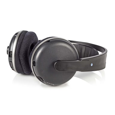 Nedis HPRF210BK casque Casques Avec fil &sans fil Arceau TV Noir, Argent