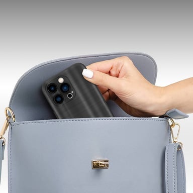 Coque pour Apple iPhone 14 PRO MAX en Brushed Noir Housse de protection Étui en silicone TPU flexible au design brossé