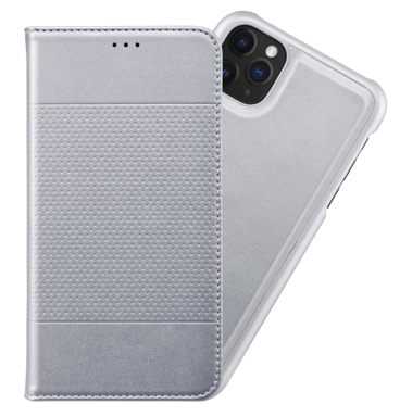 Funda y carcasa magnética delgada 2 en 1 GEN 2.0 para Apple iPhone 11 Pro, Plata