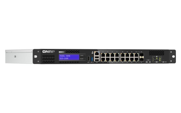QNAP QGD-1600 Gestionado Gigabit Ethernet (10/100/1000) 1U Negro, Gris