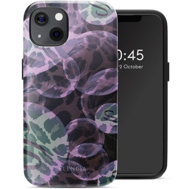 Selencia Coque arrière Vivid avec MagSafe pour Apple iPhone 13 - Leo Bubble Green