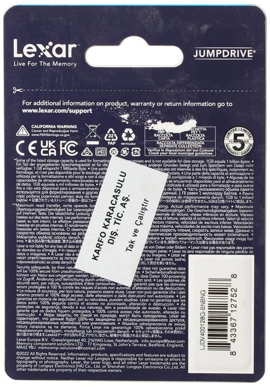 Lexar JumpDrive V400 lecteur USB flash USB Type A 3.2 Gen 1 3.1 Gen 1 Neuf - vue 5