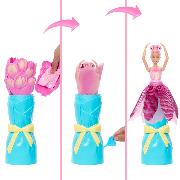 Poupée Barbie Pétals Pop JMF57 – Parfumée avec Bouquet et Accessoires - vue 5