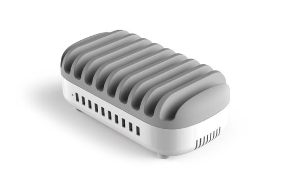 Compulocks 10PUSBDKS-UK Organiseur de station de chargement Autonome Gris, Blanc