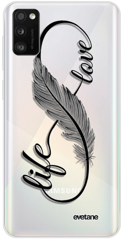 Evetane Coque Samsung Galaxy A41 silicone transparente Motif Love Life ultra resistant
