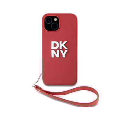 Custodia per Apple iPhone 14 con logo metallizzato e cinturino da polso