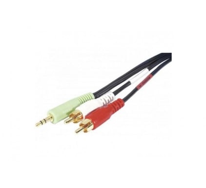 EXC 108803 cable de audio 10 m 3,5mm 2 x RCA Negro
