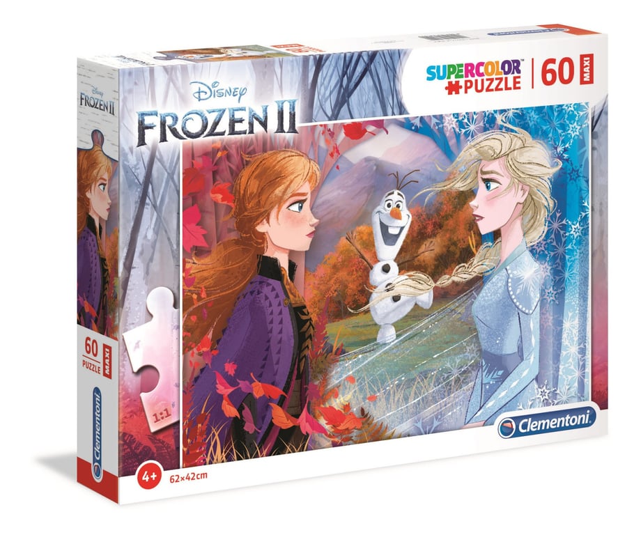 Clementoni 26452 Supercolor Puzzle Disney La Reine des Neiges 2 60 pièces Maxi Puzzle Enfant fabriqué en Italie et Plus - vue 2