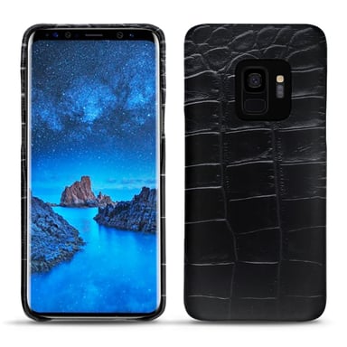 Coque cuir Samsung Galaxy S9 -  - Noir - Cuir Abaca