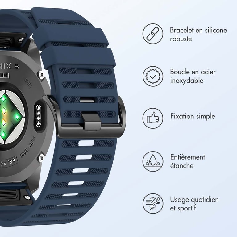 Bracelet imoshion 26mm QuickFit Stripe en silicone - vue 6