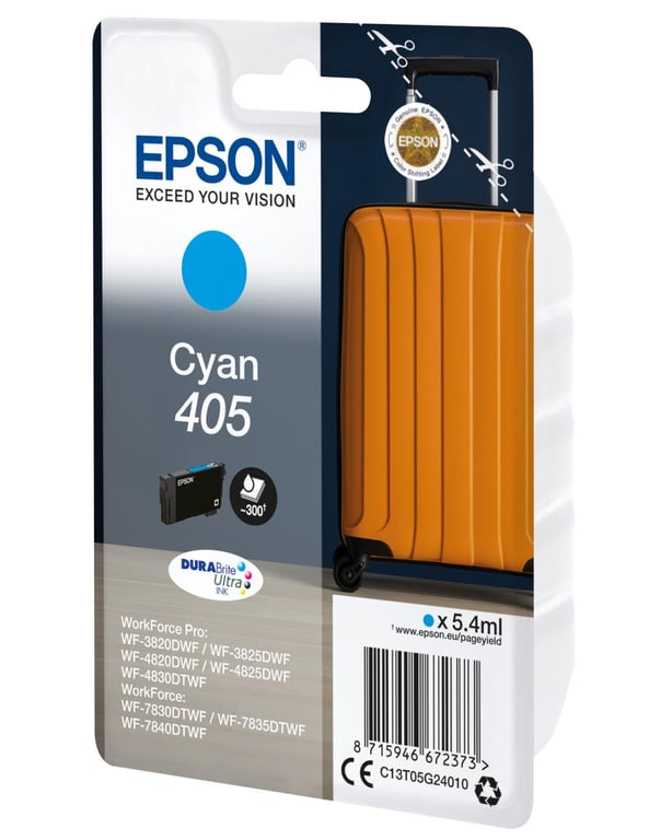 Cartouche d'encre Epson Valise cyan - vue 5