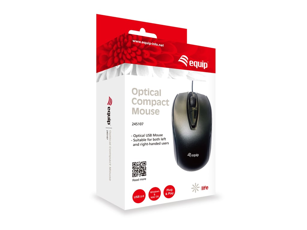 Souris Equip 245107 – Ambidextre USB Type-A Optique 1000 DPI - vue 2