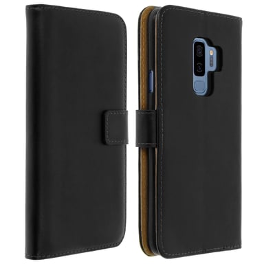 Funda libro billetera para Samsung Galaxy S9 Plus Cuero Función soporte – Negro