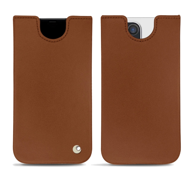Pochette cuir Apple iPhone 12 Pro Max - PochetteMarron