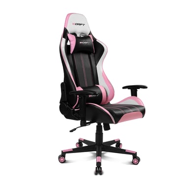 DRIFT DR175PINK Sedile per videogiochi Sedile universale per videogiochi Sedile imbottito Rosa, Nero, Bianco