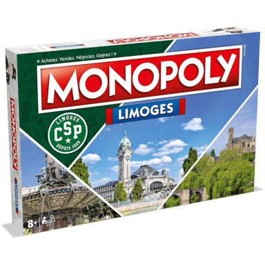 Jeu de société Winning Moves Monopoly Limoges Édition originale stratégie 2 à 6 joueurs Multicolore