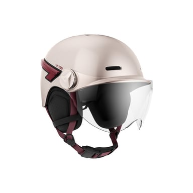 Casque vélo Casr GLOW AVEC LED ET VISIERE ROSE L