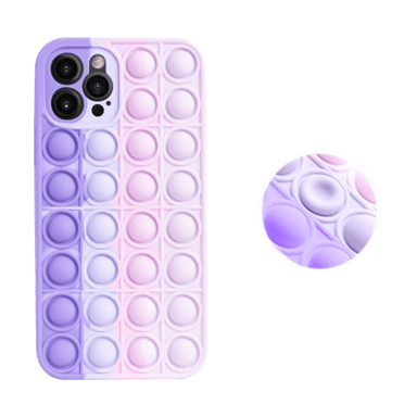 Custodia Popping Bubble per Apple iPhone 12/12 Pro, Rosa Viola