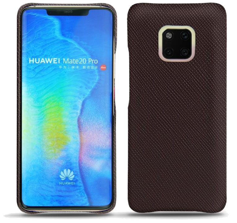 Coque cuir Huawei Mate 20 Pro - Coque arrièreMarron