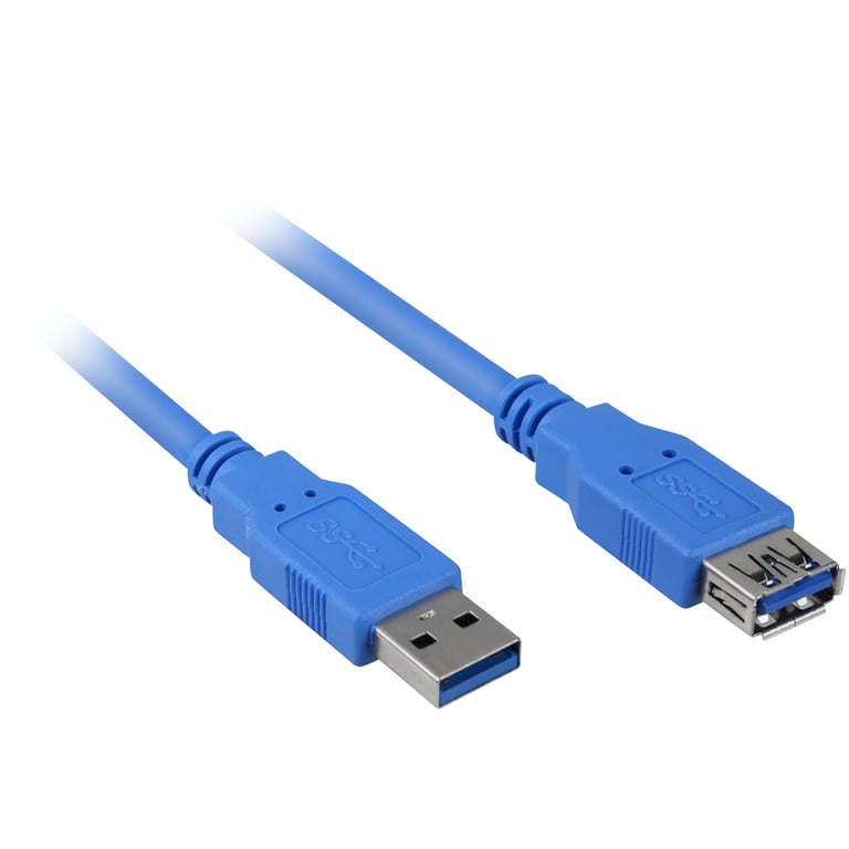 Sharkoon USB 3.0 M>F câble USB 3 m Bleu - Neuf