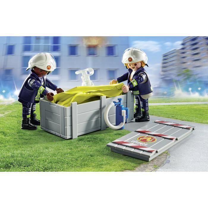 Jeux D'imitation Pompier Avec Coussin De Sauvetage Playmobil La Boite - vue 8