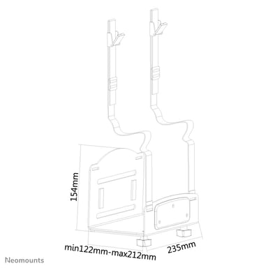 Neomounts CPU-W100BLACK Soporte para CPU - máx 10 kg - universal