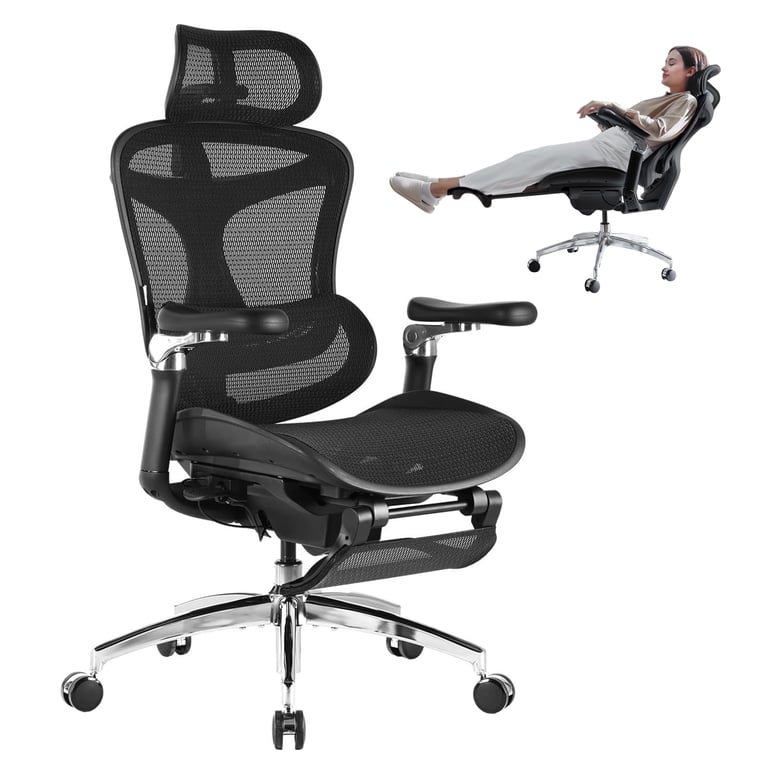 SIHOO Doro C300 Pro Fauteuil de Bureau Ergonomique JT Accoudoirs 5D Soutien Lombaire Auto ajustable Dossier en Maille Jusqu'à 150kg Neuf