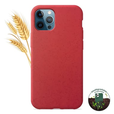 Coque silicone unie Biodégradable Rouge compatible Apple iPhone 12 Pro Max