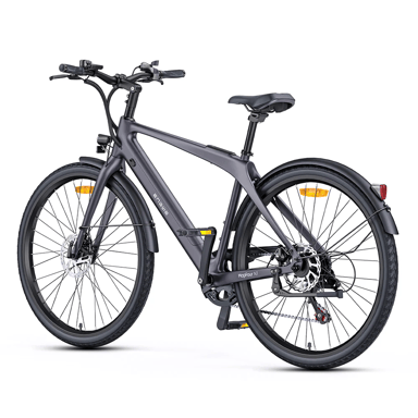 Bicicleta eléctrica urbana ultraligera Engwe MapFour N1 Air de 250 W y 700 x 38 C de fibra de carbono, 360 Wh, con sensor de par y batería de 36 V y 10 Ah