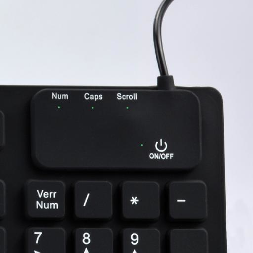 MCL ACK-729/N teclado USB + PS/2 AZERTY Francés Negro