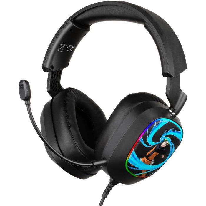 Casque Gaming Filaire KONIX Naruto Shippuden – Son Surround 7.1, Haut-parleurs 50 mm