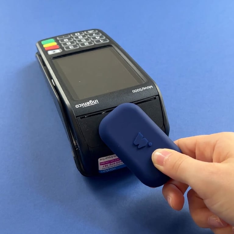 Porte monnaie sans contact Pop Bleu Marine - Fabriqué en France Money Walkie - Neuf