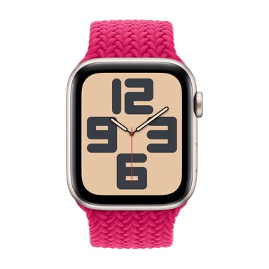 Bracelet Solo tressé pour Apple Watch Series 1 - 9 / SE (38/40/41 mm) | Series 10 / 11 (42 mm) - Taille 6 - Raspberry