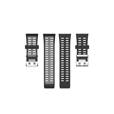 Correa de silicona compatible con Polar V800, Negro / Gris