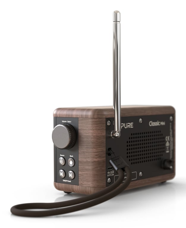 Pure Classic Mini Portable Numérique Crème, Bois - Neuf