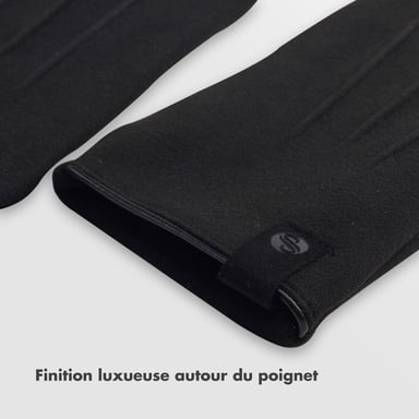 Selencia Gants Tactiles Effet Daim - Femme - Taille M - Noir