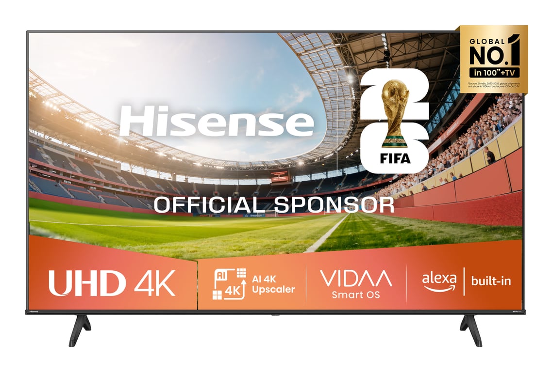 Hisense Smart TV 55" 4K Ultra HD 2025 55A6Q Smart TV VIDAA U8 Dolby Vision HDR 10 Game Mode Plus Alexa Built in VIDAA Voice Tuner DVB T2S2 HEVC 10 Lativu 4K 55'' 2025 LED - vue 2