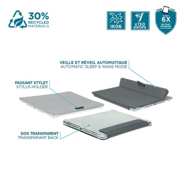 Custodia protettiva antiurto per Samsung Galaxy Tab A9+ 11'' con porta-penna e supporto ergonomico