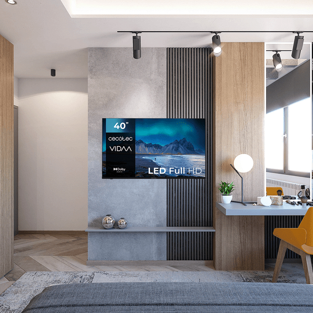 Cecotec Smart TV TV LED 40 Pouces Résolution Full HD Série A5 ALF50040. Smart TV VIDAA Dolby Audio Smart TV VIDAA WiFi intégré Chromecast 3 HDMI et 2 USB Haut parleurs - vue 3